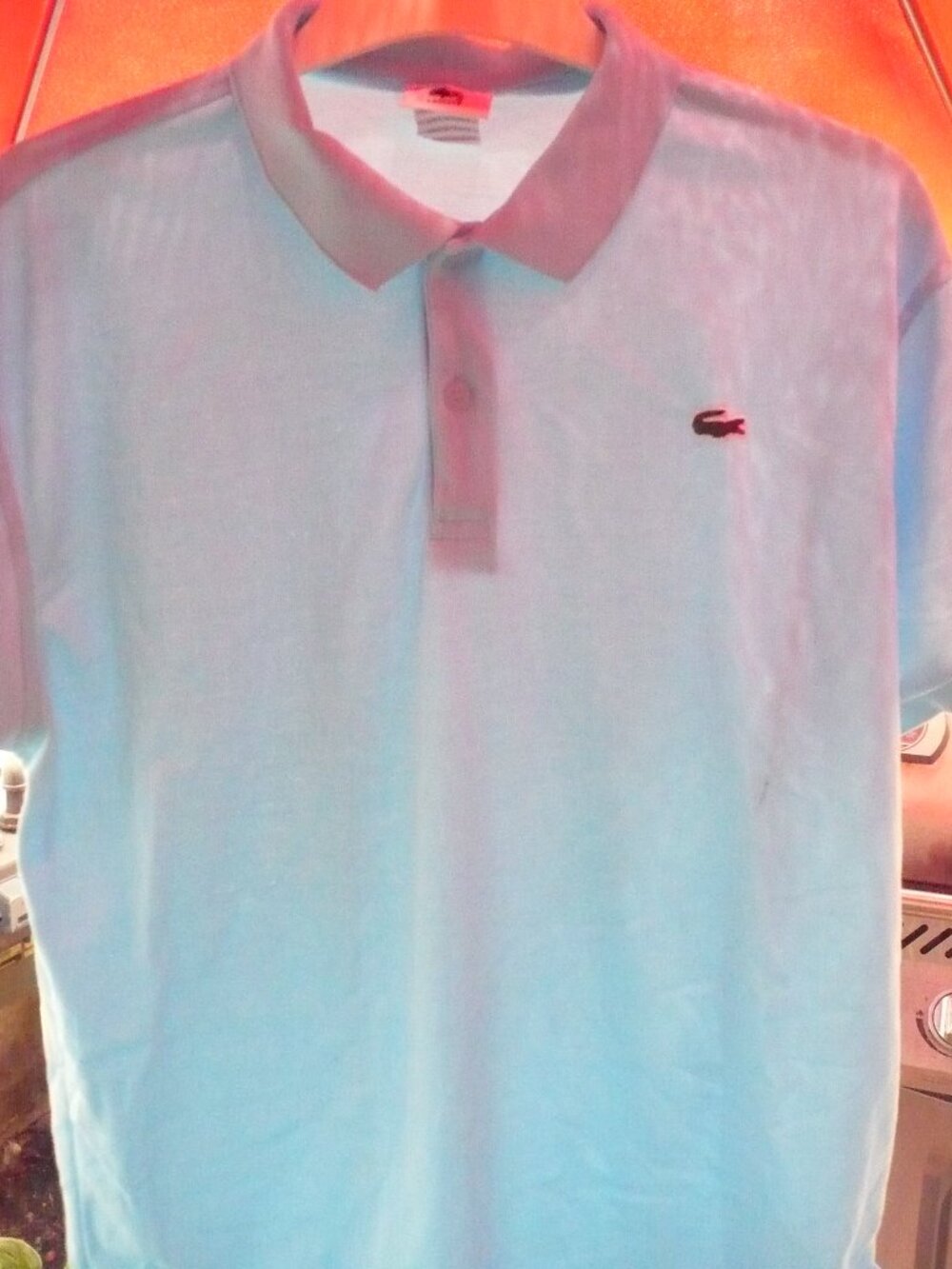 LACOSTE SHORT SLEEVE POLO BLUE SIZE 6= M/L